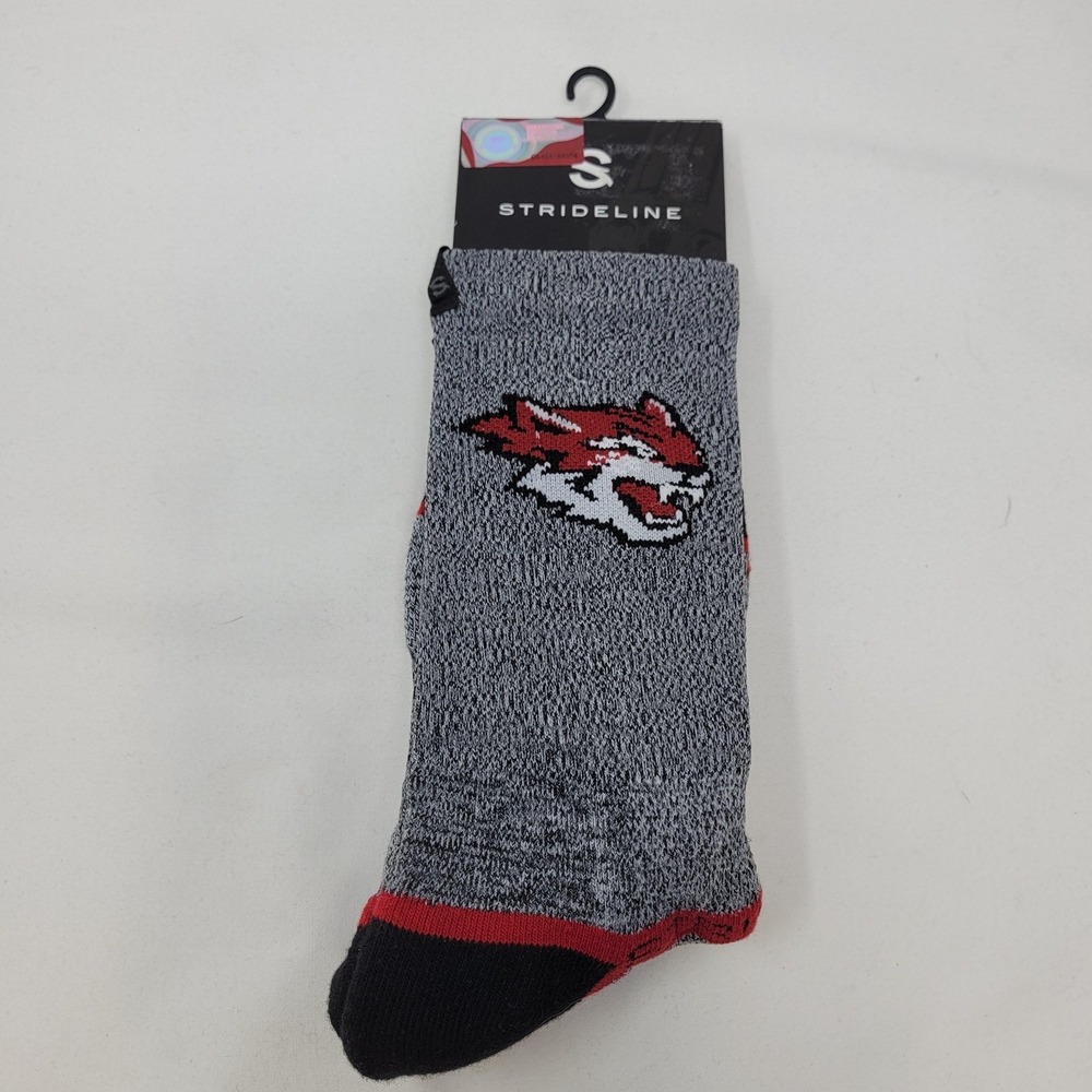 Chico State Wildcats Socks Mens One Size Gray NCAA College Strideline Knit